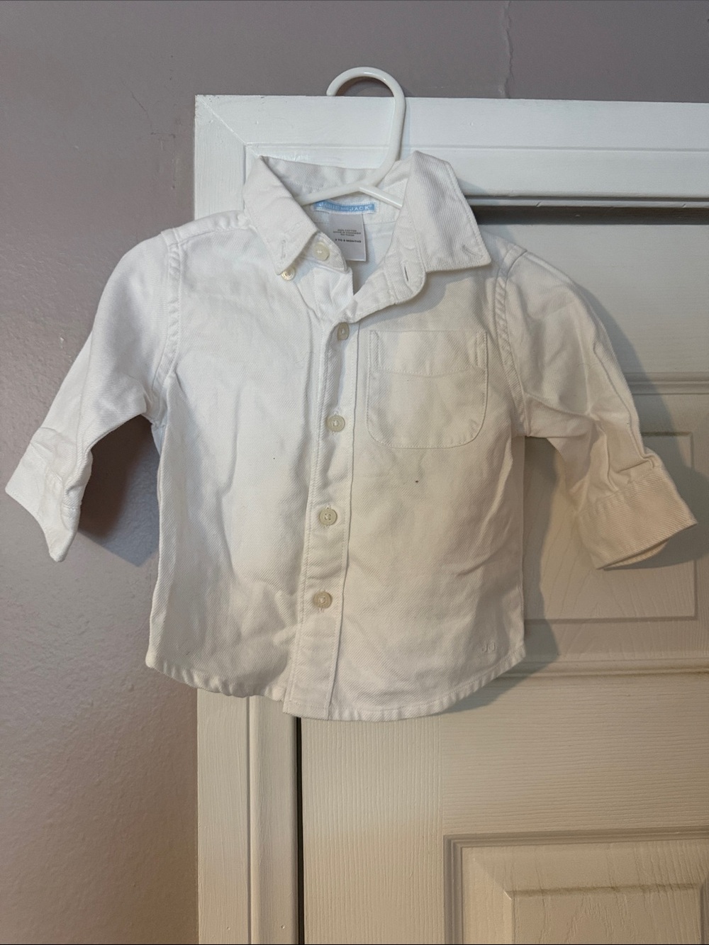 Janie and Jack White Button-Up Collared Shirt